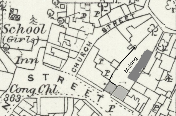 Plan of 20 Horn Street and surroundings
