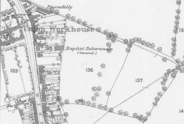 1880 OS map showing Bell Closes