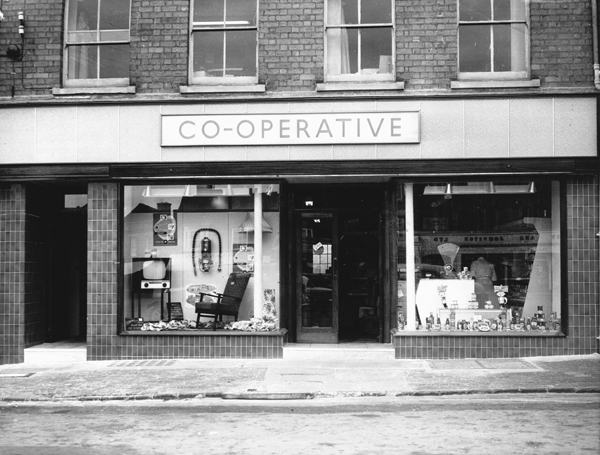 CoOperative shop front with large windows