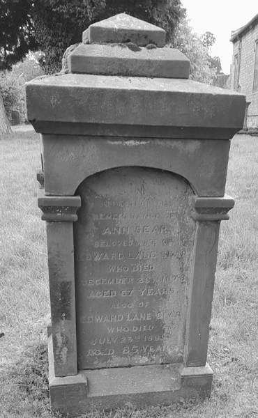 Gravestone of Edward Lane Sear and Ann Sear