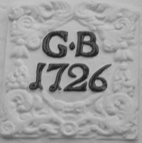 GB 1726 on wall