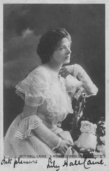 Signed photo of Lily Hall Caine