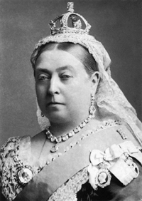 Queen Victoria dressed as Queen Empress