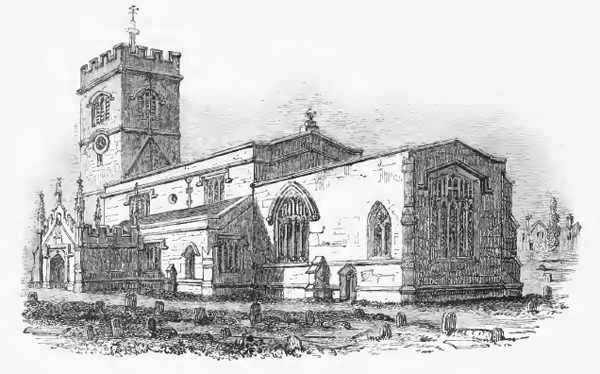 Engraving of the church before restoration