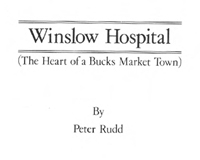Cover of Winslow Hospital pamphlet
