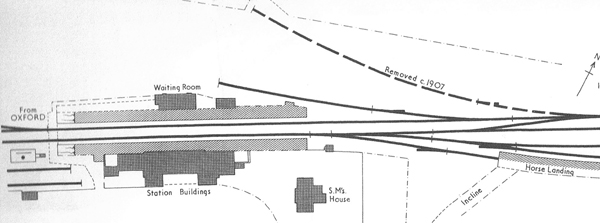 Plan of Winslow Station and sidings 1907