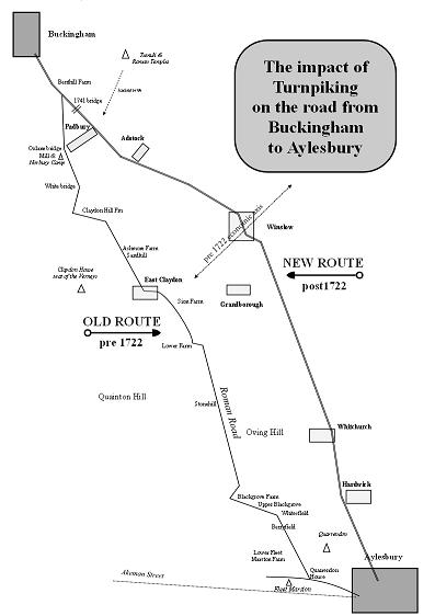 Map of old and new routes